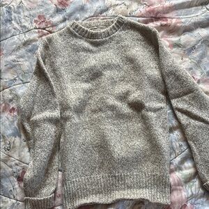 L.L. Bean Tan Crew Neck Sweater Classic Knit